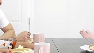 Penny Barber's Free Use Breakfast: Stepson Fucks Step Mom and Step Cousin Hayley Spades Together