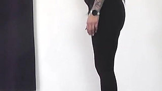 Slave's Orgasms Under Mistress Cleo's Platform Shoe