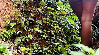 Srilanka mom in wild, naked I outdoors