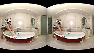 Bathroom Play With Sexy Rabbit Cosplay - Brunette Nonnude