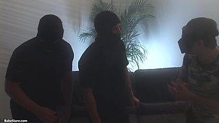 Lesbian Beauties' Wild Group Passion Sparks Cum Heat