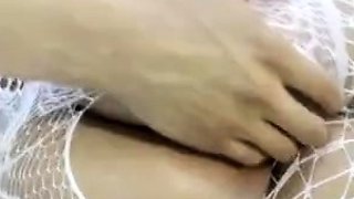 Bondage fetish solo toying hussy