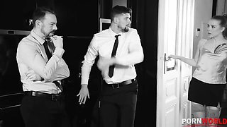 Horny Rich Bitch Eden Ivy DP’d by Her Stud Body Guards GP2294