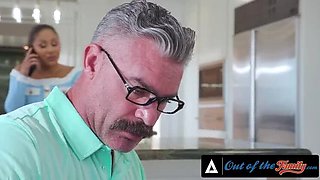 Lilith Grace Tricks Stepdad for POV Anal and Creampie on Kitchen Counter