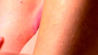 Blonde is flashing her big boobs in the outdoors