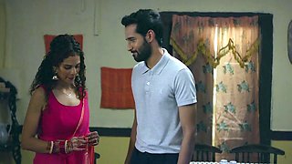 Indian pair celebrating their anniversary in bedroom