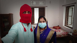 New married indoor Desi Indian