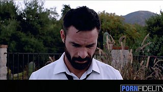 Inked MILF Anna Bell Peaks gets her pussy railed by the pool
