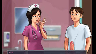 Summertime saga: hot nurse sucks big cock in the hospital ep 162
