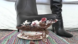 Smoking Mistress and Delicious Dessert From Boot Soles, POV Clip, Lady Victoria Valente