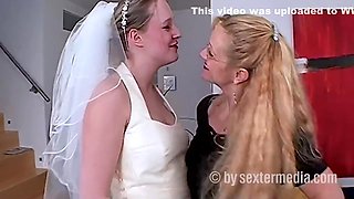 Horny Bride Licks Stepmother-in-laws Pussy