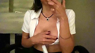 Smoking and Touch My Nipples