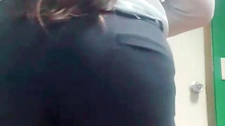 BIG BUTT BIG BUTT BIG ASS BUTT BIG BUTT TAKES OFF ALL HER UNIFORM AT HER HOT MEXICAN JOB SHOWS HER ANUS