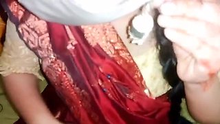 Desi Girl Goes Crazy For Hot Sex - Homemade POV Missionary With Husband Watching