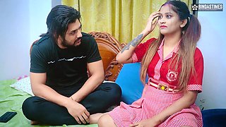 Desi Girl Bunks for Having Hardcore Sex with Her Boyfriend ( Hindi Audio )