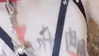 Mayu No.69 a Beautiful Girl with a Full Head Mask, Collar and Leash, She Is a Masochist and Sexually Trained