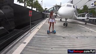 Hoverboard Play With Big Ass Asian Gf