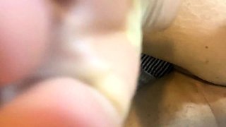 Dildo and pussy close up masturbation
