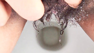 Hot Aunty pissing in bathroom the hardly Squirting Orgasm