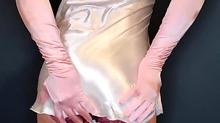 My white satin night dress feels so silky do you wish you could touch?