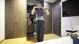 Two Women Put on Their Gym Clothes, Have a Female Arm and Ass Wrestling Match.