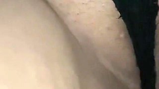 He Lifts His Stepmother's Pajamas and Plays with Her Fat Vaginal Lips