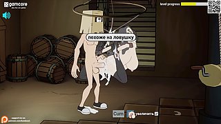 Wild tits fuck with cartoon characters and intense action