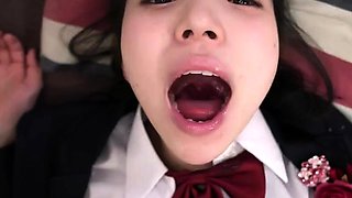 Wakaba Onoue nice Asian teen in erotic group sex action