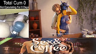 Goth girl goes wild in sex and coffee demo with cock webcam gameplay