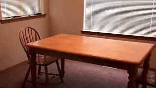 Alyssa: Belt Spanking Over Table