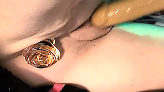 Her First Butt Plug Makes Her Cream!