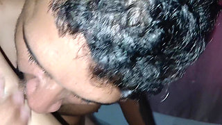 My stepdad caresses my pussy and then puts his big cock inside and cums