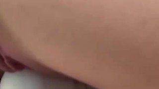 Blonde babe fucking his long cock