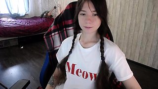 Slutty amateur teen GF jerking dick
