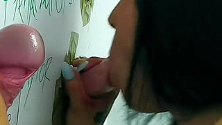 Blowbang Adventure at the Gloryhole for the Busty Scottish Slut Ending in a Messy Bukkake