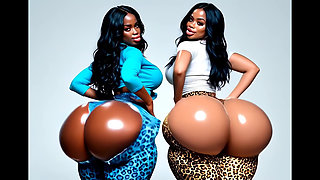 Ebony Bubble Butt Baddies Bounce And Shake Their Ass Until You Cum - Ai Generated