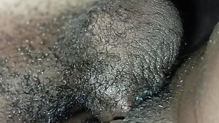 Big Boobs and Sweet Ebony Black Hairy Pussy Stepsister Share Bed with Stepbrother & Gets Hard Fucked at Night