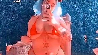 Big boobs milf masturbates with her dildo