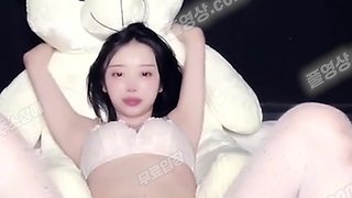 5862 화제의 부산딸램 kkiri 끼리 jjeong 화이트 스타킹 애널 플러그 Korean 텔레 UUB892
