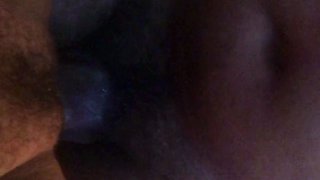 Perky amateur rides and sucks black dick pov style