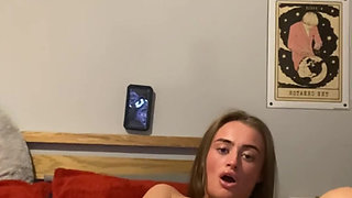 Tattooed Scottish goth fingers in her tight pussy watch her lose it on cam