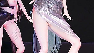 [mmd]brave Girls-rollin', Couple Dance, Korean Dance, Lingerie, Striptease