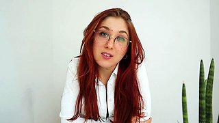 Cute young amateur web cam girl masturbates with her toy