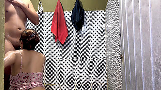 Stepdad Enters the Bathroom