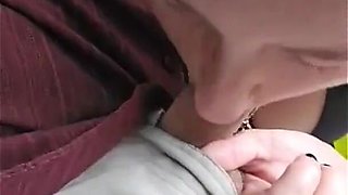 Sucking a Hard Cock on the Way Home. Road Head and Outdoor Sex - Mama Foxx