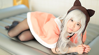 Kurumi Chino is cosplaying and looking super fuckable