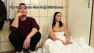 Bride remains alone with a stranger in the locked WC