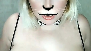 Chubby MILF in Cat Costume Big Tits