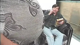 Pregnant Black Woman Gets Her Hairy Pussy Smashed by a White Man with Hard Cock