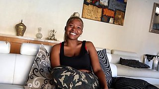 Big tits blonde African enjoyed fucking